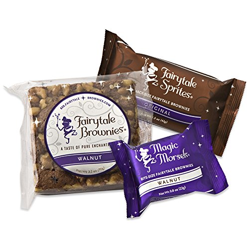 Fairytale Brownies Christmas 4-Box Tower Gourmet Chocolate Food Gift Basket - Assorted Size Brownies Plus Blondie Bars and Cookies - 41 Pieces - Item RC304