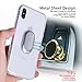 SPHLEAN iPhone X case,with Ring Holder Kickstand Function, 360 Degree Rotating Ring Holder Grip Case with Magnetic Car Mount Soft TPU Cover for iPhone 10 (Transparent)