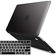 IBENZER Compatible with MacBook Pro 15 Inch Case 2019 2018 2017 2016 A1990 A1707, Plastic Hard Shell Case with Keyboard Cover for Mac Pro 15 Touch Bar, Black, T15BK+1B