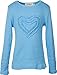 Ipuang Big Girls' Heart-shaped Long Sleeve T-Shirt 10 Oceanblue