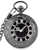 SwitchMe Classic Pocket Watch Quartz Japanese Movement with Belt Clip Chain