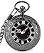 SwitchMe Classic Pocket Watch Quartz Japanese Movement with Belt Clip Chain