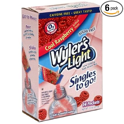 Wyler's Light Soft drink Mix - sugar free - Cool Raspberry (072392351589)
