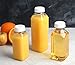 MT Products Empty Clear PET Plastic Juice Bottles 12 oz - Perfect for Homemade Juice with White Tamper Evident Caps (Pack of 12) - Made in USA