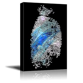 Wall26-Canvas Wall Art-Fingerprint-Giclee Painting Wall Bedroom Living House Decoration Home Art - 12x18 inches