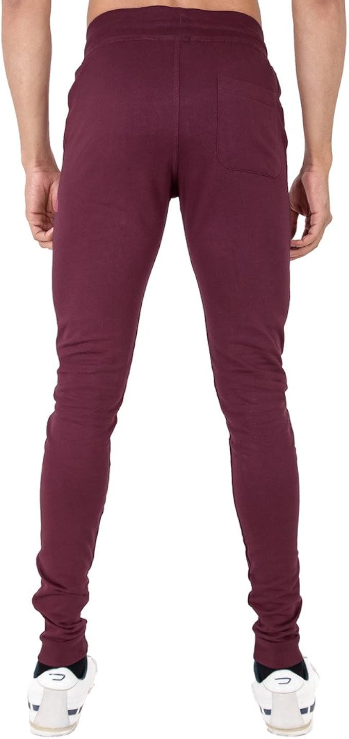 mens grey super skinny joggers