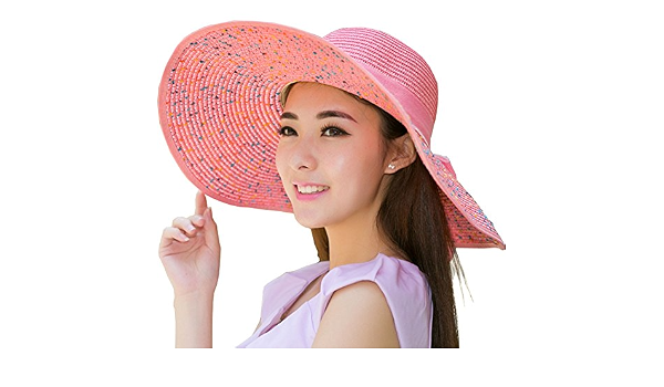 Elegant Floppy Hat Pink Hat Straw Hats 