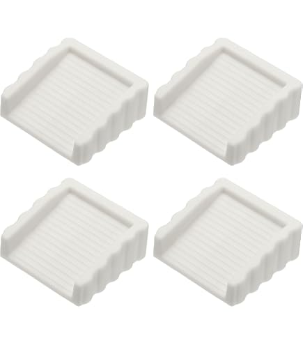 Rubber Door Stopper Wedge – 2-Pack, Small Square Cube, Bidirectional, Grey, Non-Scratch For Wood, Tile, Carpet & Concrete