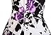 Women's Dress 3/4 Sleeve Calf-Length Retro Floral Vintage Dress Audrey Hepburn Style Black-Purple