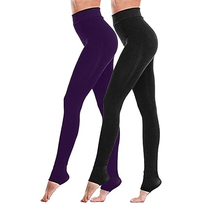 Fixget Women Leggings, 2 Pairs of Winter Leggings High Waisted Full Lengsted Leggings Women Power Stretch Leggings, Winter Su