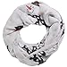 D&Y Women's Snowman Holiday Print Loop Scarf, Grey, One Size