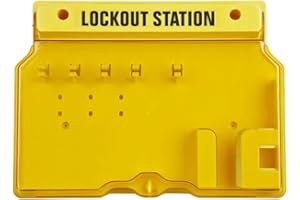 HILKCO Lockout Tagout Station Loto Device Wall Mount Lock Out Tag Out Kit Board for Industrial,Electric Power,Machinery Safety Supply Tool OSHA Compliance Cover for Storage