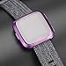 NANW Screen Protector Compatible with Fitbit Versa, 3-Pack TPU Rugged Bumper Case Cover All-Around Protective Plated Bumper Shell Full Screen Cover [Scratch-Proof] Compatible with Versa Smartwatch