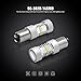 SIRIUSLED Extremely Bright 2835 Chipset Projection 1400 Lumen LED Brake Tail Turn Signal Light Bulb Pure White Size 1157 7528 2057 Pack of 2