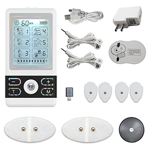 6 Modes Best Rechargeable Personal Electric Hand Held Impulse Device | FDA Cleared HealthmateForever BM6GL (Black) + Wireless Pads Kit WI-9 | Dual Purpose Wire or Wireless - Thumbnail 6