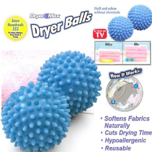 2Pcs Dryer Ball Washing Laundry No Chemicals Soften Cloth Drying Fabric Softener // 0 - Thumbnail 4