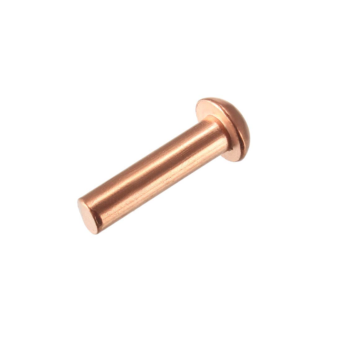 sourcing map 50 Pcs 5/32" x 5/8" Round Head Copper Solid Rivets Fasteners
