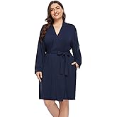 Plus Size Robes for Women Short Modal Knit Maternity Robes Plus Size Soft Kimono Robes Sleepwear