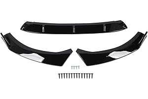 3pcs Front Bumper Lip Scratch Proof Bumper Lip Spoiler Body Kit Replacement for K5 GT GT Line 2020 to 2024 Glossy Black