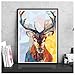 DIY Paint by Numbers Kit for Adults - Christmas Deer Doe | Paint by Numbers Landscape Scene Paintings Arts Craft for Home Wall Decor | Pre-Printed Art-Quality Canvas 20” x 16”, 3 Brushes, Paints