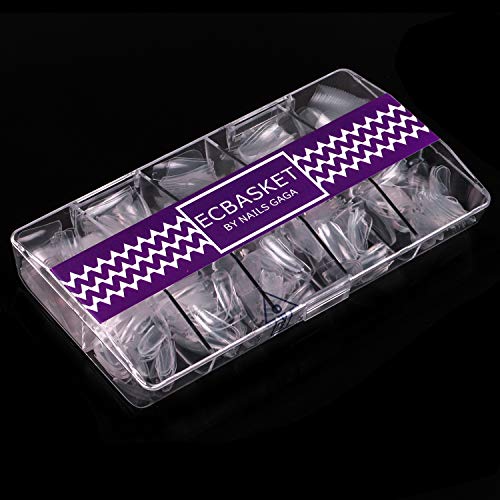 Clear Coffin Acrylic Nails - ECBASKET 500pcs Short Full Cover Ballerina Nails Tips Ballet Shaped Artificial False Nails 10 Sizes With Case