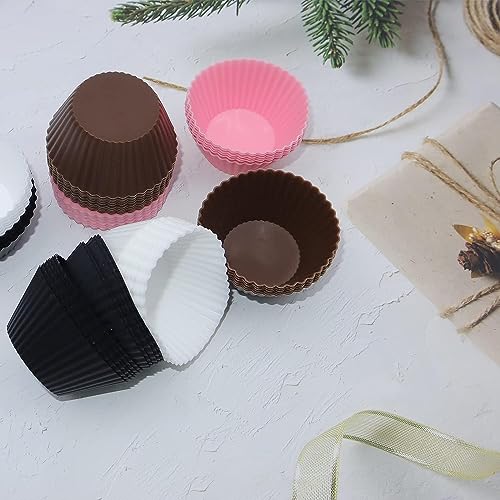 Silicone Lunch Box Dividers, 48Pcs Multicolor Silicone Cupcake Liners