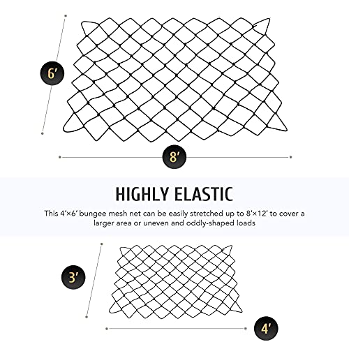 Orion Motor Tech Cargo Nets for Roof Rack, 3x4 Foot Cargo Net Set for