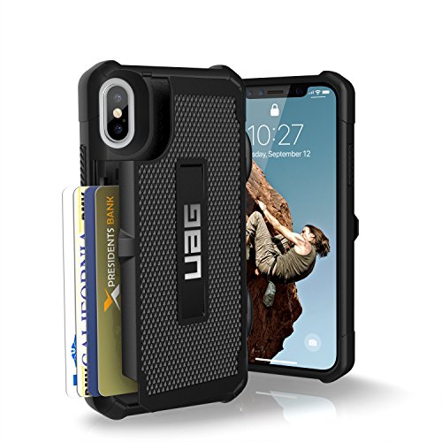 URBAN ARMOR GEAR UAG iPhone Xs/X [5.8-inch Screen] Trooper Feather-Light Rugged Card Case [Black] Military Drop Tested iPhone Case