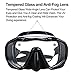 Snorkeling Diving Masks ,Scuba Diving Goggles with 180 Degree View and Tempered Glass for Adults and Youth, Anti-Fog and Anti-Leak Snorkel Scuba Diving Mask, Scuba Diving Goggles ,Snorkeling Black