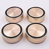 PAPRI 4PCS 58x22MM Golden Machined Solid Full Aluminum Isolation Feet Stand Cone For Audio Speaker Amplifier DAC Radio CD Player Turntable Feet Pads