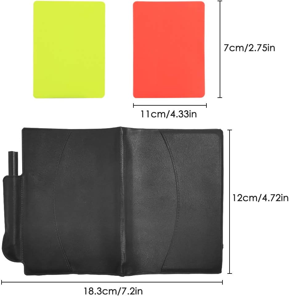 FineGood 8 Packs Coach Whistle with Referee Card Set, 7 Plastic and 1