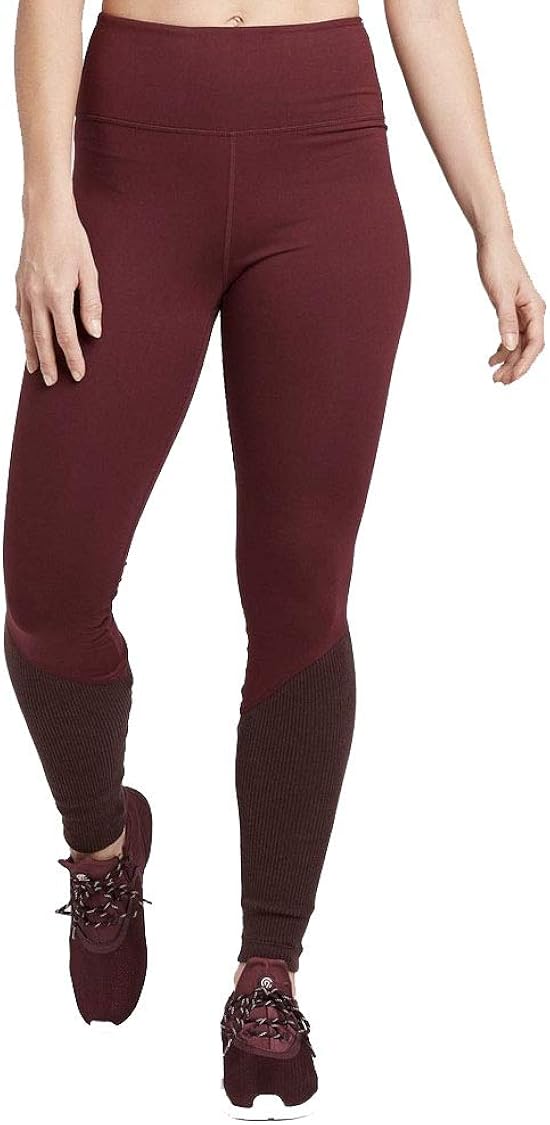 JoyLab Women's Burgundy High Waisted Leggings (Burgundy, XL) at Amazon