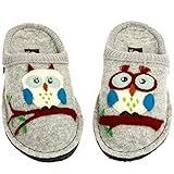 Haflinger Women's Olivia, Silver Grey Owl, 41 (US Women's 10) M