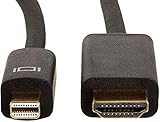 AmazonBasics Mini DisplayPort to HDMI Display Adapter Cable - 3 Feet