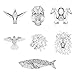 Tattify Animal Temporary Tattoos - Nature Calls (Set of 12 Tattoos - 2 of each Style) - Individual Style Available and Fashionable Temporary Tattoos