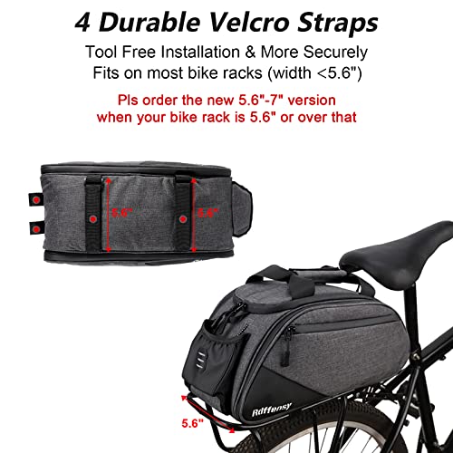 Rdffensy Bike Rack Bag Bike Trunk Bag 21L Bicycle Rack Trunk Pannier