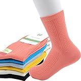 Yanglovele Women Bamboo Fiber Socks Breathable Brand Soft Crew Socks 6Pck 6Color