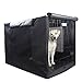 PETSFIT Dog Crate Cover,42 Inch Cover for Wire Dog Kennel, Single Door, Mesh Window, Flap On The Top and Back is Detachable，Black