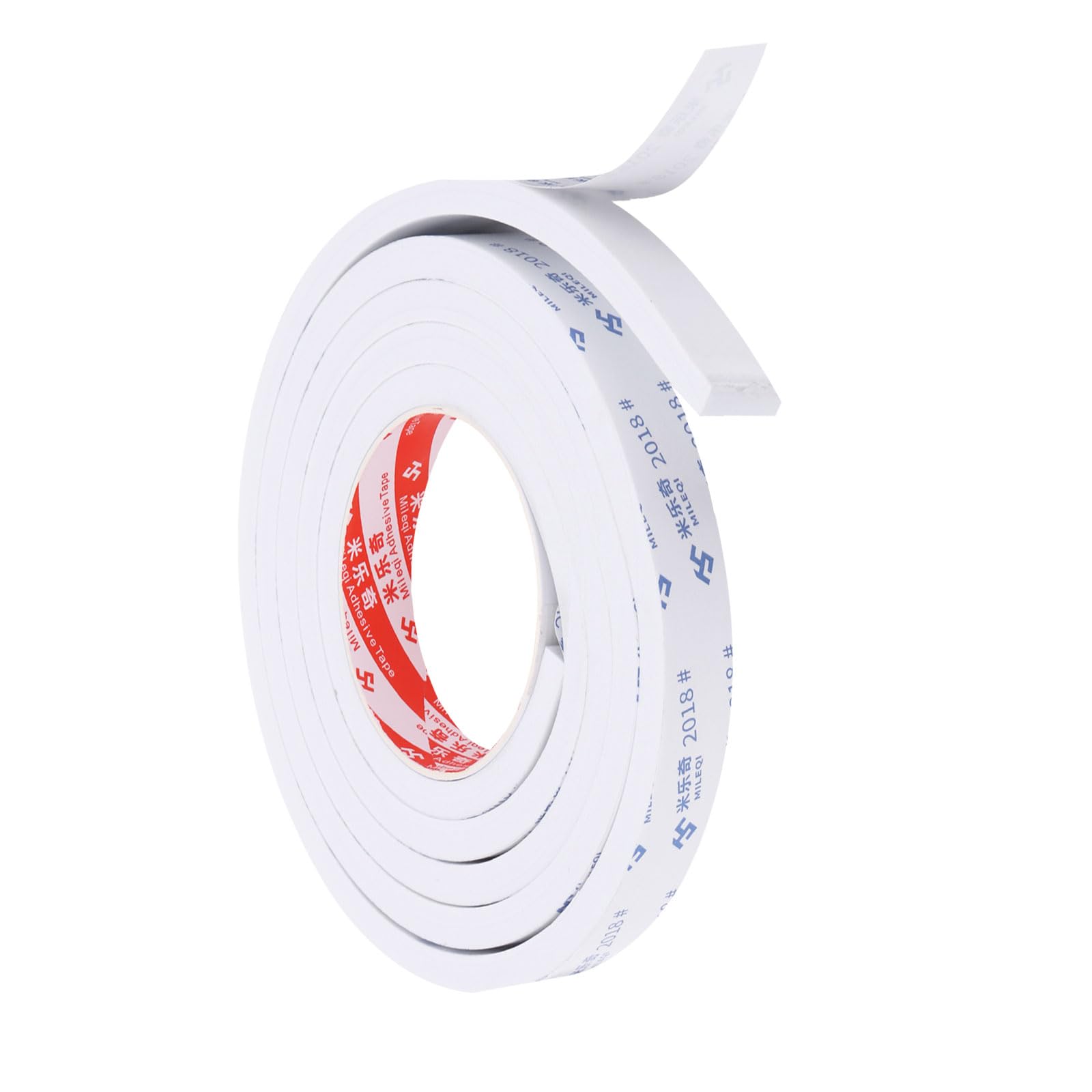 PATIKIL 2m/6.6ft Sealing Foam Tape, 2cm Wide 10mm Thick Single Sided Weather Stripping Door Seal Strip for Window Door Insulation, White