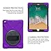 iPad 6th Generation Case with Stand | TSQ 9.7 Inch iPad Case 2017 2018 Hybrid Heavy Duty Protection | Rugged Shockproof Bumper with Hand Strap Shoulder Strap for iPad 5th Gen Case for Kids | Purple