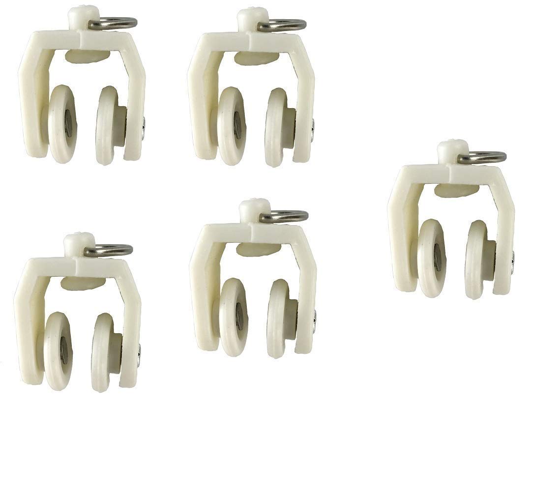 TOPWA 24pcs Flexible Bendable Straight Curved Curtain Track for L Shape U Shape Bay Windows Shower Curtains Room Divider DIY Mounting Accessories Include (gliders)