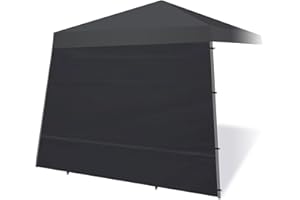 Joramoy Canopy Tent Sidewalls for 10×10 Slant Leg Pop Up Canopy Frame, Instant Canopy Sunwall with with Waterproof and UV Protection Layer, Canopy Side Panels Shade Wall, 1 Pack Sidewall Only(Black)