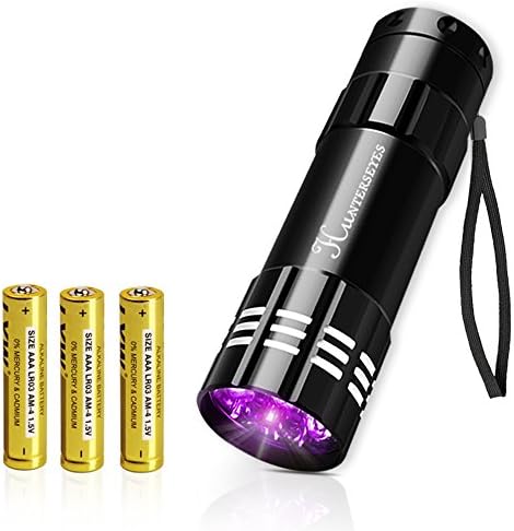 UV Flashlight,9 LED Ultraviolet Flashlight Black Light, Pets Stains Detector for Dog Urine,Cat Urine and Bed Bugs with 3AAA Batteries