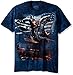 The Mountain Men's the Reagan Velociraptor Adult T-Shirt, Blue, Medium