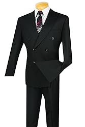 VINCI Wool Feel 6 Button Double Breasted Solid