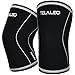 TELALEO Knee Sleeves (1 Pair), 7mm Thick Compression Knee Braces Offer Strong Support for Heavy-Lifting, Squats, Gym and Other Sports-L