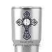 Vinyl Decal - Fancy Cross with Monogram for Yeti Tumblers Laptops Planners or Cars