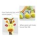 Here Fashion Baby Infant Plush Giraffe Animal Stroller Rattle Hanging Teether Toy Developmental Interactive Toy Soft Handbells for Crib, High Chair and Car Seat