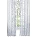 Collections Etc Songbird Rod Pocket Lace Curtain Panel with Scalloped Hem, White, 56