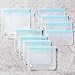 Wattne [10 Pack] Reusable Sandwich & Snacks Bags, Reusable Ziplock Storage Bags Freezer Safe, Extra Thick PEVA Material BPA/Plastic Free Bags for Lunch, Snacks, Toiletries, Make-up,Blue